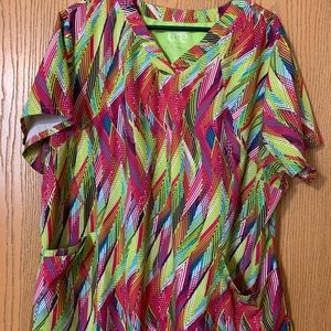 3XL Barco One multicolored scrub top— EUC